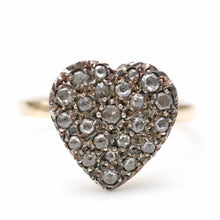 Load image into Gallery viewer, Victorian Rose Cut Diamond Heart Ring