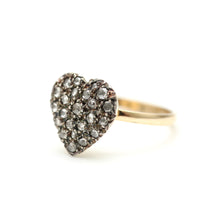 Load image into Gallery viewer, Victorian Rose Cut Diamond Heart Ring