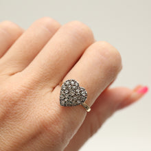 Load image into Gallery viewer, Victorian Rose Cut Diamond Heart Ring