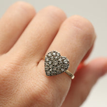 Load image into Gallery viewer, Victorian Rose Cut Diamond Heart Ring