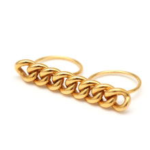 將圖片載入圖庫檢視器 14k Victorian Suffragette Double Ring