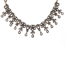 將圖片載入圖庫檢視器 14k/Sterling Diamond Flower Necklace