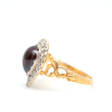 Carica l'immagine nel visualizzatore di Gallery, 15k Garnet Diamond Heart Ring