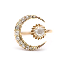 Laden Sie das Bild in den Galerie-Viewer, 14k Rose Cut Diamond Celestial Wrap Ring