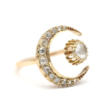 Laden Sie das Bild in den Galerie-Viewer, 14k Rose Cut Diamond Celestial Wrap Ring