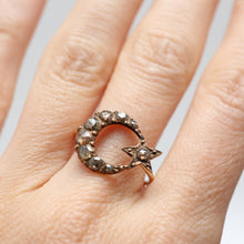 Laden Sie das Bild in den Galerie-Viewer, 15K Rose Cut Diamond Celestial Conversion Ring 2