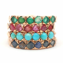 Laden Sie das Bild in den Galerie-Viewer, 14k Multigem Harem Ring