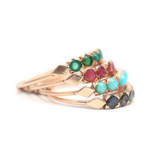 Laden Sie das Bild in den Galerie-Viewer, 14k Multigem Harem Ring