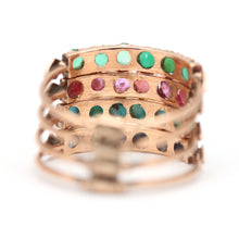 Laden Sie das Bild in den Galerie-Viewer, 14k Multigem Harem Ring