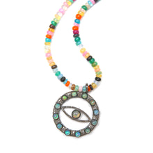 將圖片載入圖庫檢視器 Opal Diamond Evil Eye Necklace