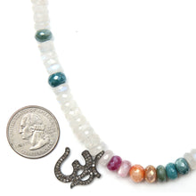 將圖片載入圖庫檢視器 Diamond Moonstone Om Necklace