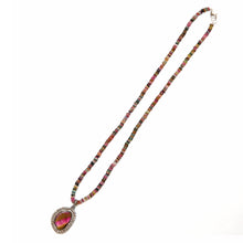 將圖片載入圖庫檢視器 Diamond Tourmaline Heishi Necklace