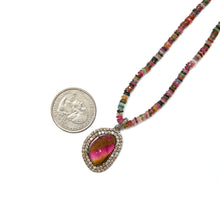 將圖片載入圖庫檢視器 Diamond Tourmaline Heishi Necklace