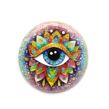 將圖片載入圖庫檢視器 14k Oversized Italian Chain w/ Enamel Evil Eye