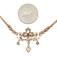 將圖片載入圖庫檢視器 SOLD TO C***9k Antique Opal Heart Necklace