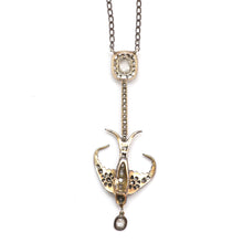 將圖片載入圖庫檢視器 9k Rose Cut Diamond Moonstone Swallow