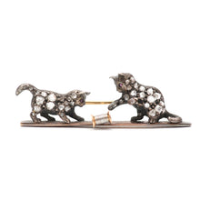 將圖片載入圖庫檢視器 SOLD TO K***18k Rose Cut Diamond Kitten Brooch