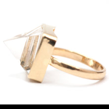將圖片載入圖庫檢視器 14k Quartz Pyramid Ring