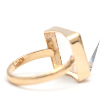 將圖片載入圖庫檢視器 14k Quartz Pyramid Ring
