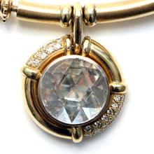 將圖片載入圖庫檢視器 18k MASSIVE Rose Cut Diamond Collar