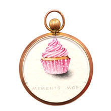 將圖片載入圖庫檢視器 9k Double-Sided "Dessert First" Photo Locket W/ Original Watercolor Micro-painting