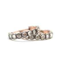 將圖片載入圖庫檢視器 Victorian Rose Cut Diamond Hoop Earrings