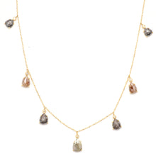 將圖片載入圖庫檢視器 14k Rustic Diamond Necklace