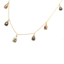 將圖片載入圖庫檢視器 14k Rustic Diamond Necklace