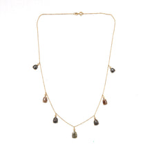 將圖片載入圖庫檢視器 14k Rustic Diamond Necklace