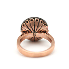 Laden Sie das Bild in den Galerie-Viewer, Giant Rose Cut Diamond Ring with Halo