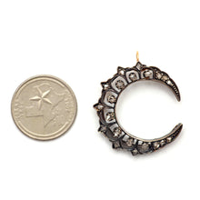 將圖片載入圖庫檢視器 SOLD TO A***Victorian Rose Cut Diamond Moon Pendant