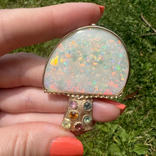 將圖片載入圖庫檢視器 14k Giant Australian Opal Mushroom Pendant