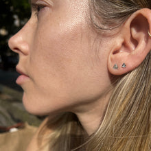 將圖片載入圖庫檢視器 14k Rose Cut Diamond Stud Earrings