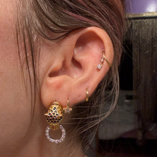 Load image into Gallery viewer, 14k Leopard Door Knocker Earrings