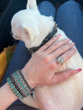 Laden Sie das Bild in den Galerie-Viewer, Giant Rose Cut Diamond Ring with Halo