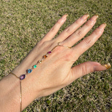 Charger l'image dans la galerie, 14k Rainbow Gem Hand Chain