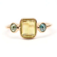 將圖片載入圖庫檢視器 14k Circle Square Rings