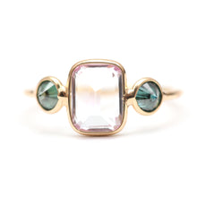 將圖片載入圖庫檢視器 14k Circle Square Rings