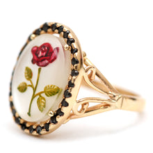 Charger l'image dans la galerie, 14k Black Diamond Rose Ring