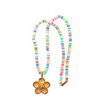 將圖片載入圖庫檢視器 Neon Heishi Diamond Flower Necklace