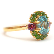 Laden Sie das Bild in den Galerie-Viewer, Blue Green Pink Heart Ring