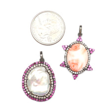 將圖片載入圖庫檢視器 Diamond Tourmaline Pendants