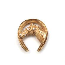將圖片載入圖庫檢視器 Giant 14k Diamond Equestrian Pendant