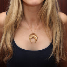 將圖片載入圖庫檢視器 Giant 14k Diamond Equestrian Pendant