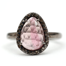 將圖片載入圖庫檢視器 Rose Cut Tourmaline Diamond Ring
