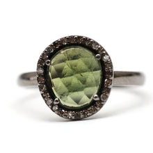 將圖片載入圖庫檢視器 Rose Cut Tourmaline Diamond Ring