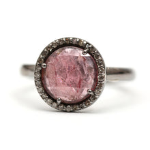 將圖片載入圖庫檢視器 Rose Cut Tourmaline Diamond Ring