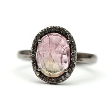 將圖片載入圖庫檢視器 Rose Cut Tourmaline Diamond Ring