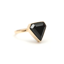 將圖片載入圖庫檢視器 14k Onyx Kite Ring