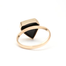 將圖片載入圖庫檢視器 14k Onyx Kite Ring